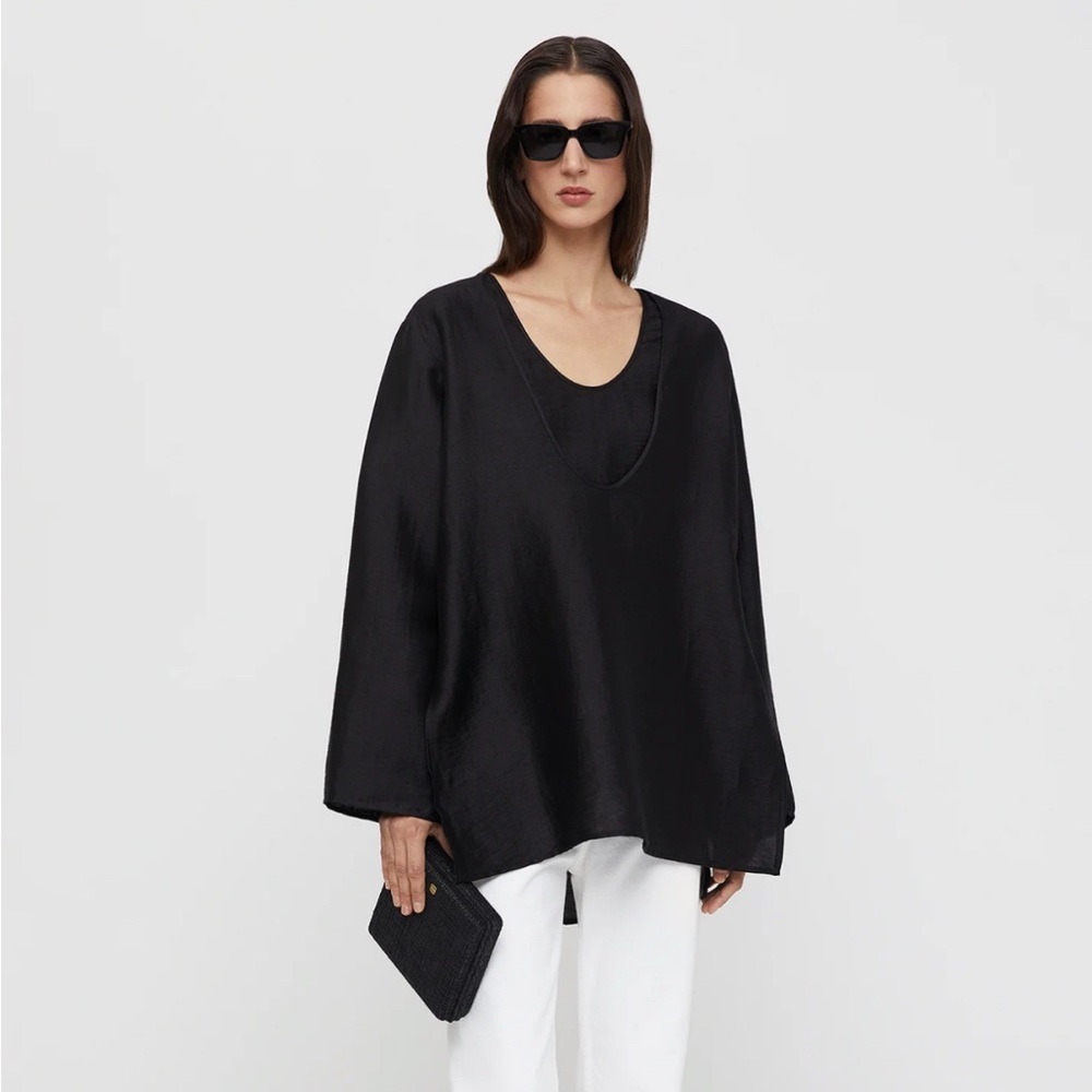 TOTEME Layered Linen Blend Top